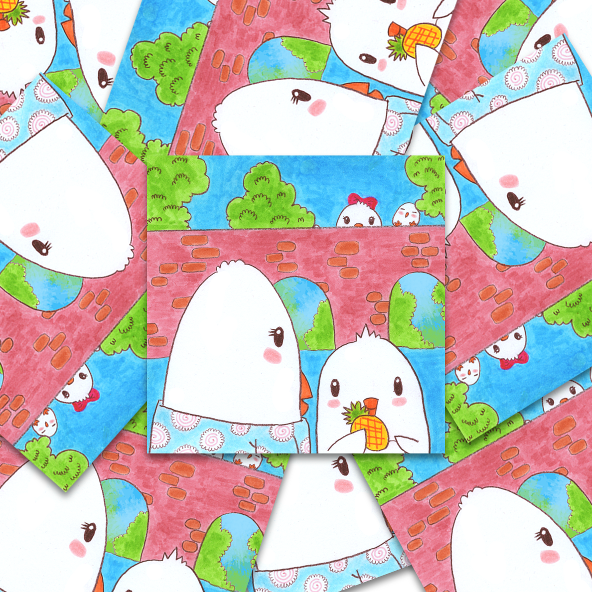Akambochan: Pineapple Treat sticker